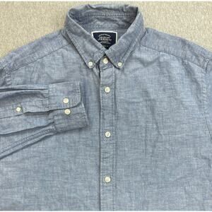 Charles Tyrwhitt Shirt Mens Large Blue 100% Cotton Long Sleeve Button Down
